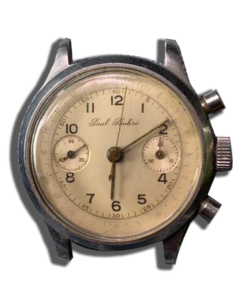 Chronographe vintage acier cadran clair