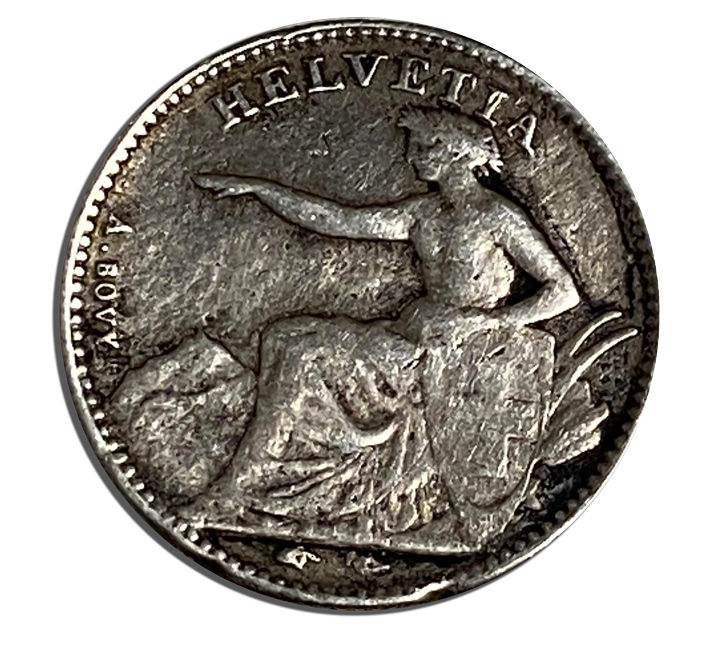 Pièce suisse Helvetia en argent