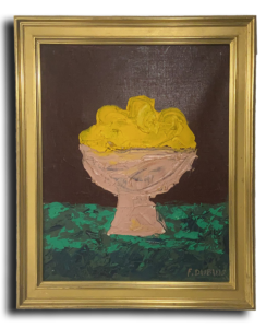 Tableau abstrait avec variations de couleurs.