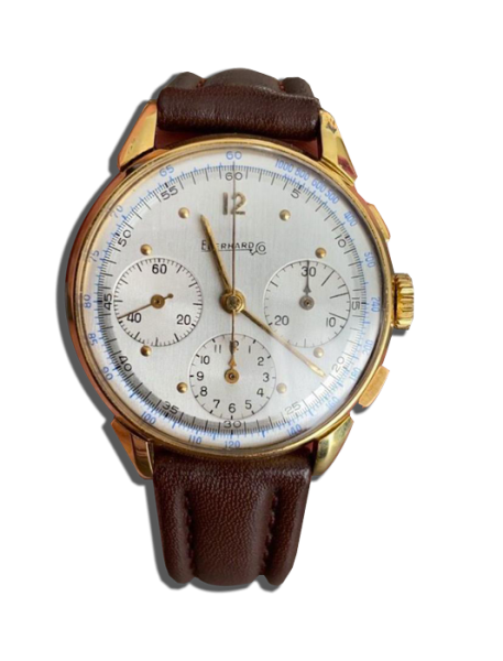 Chronographe vintage doré trois compteurs