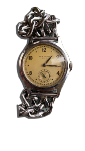Montre vintage bracelet chaîne acier design
