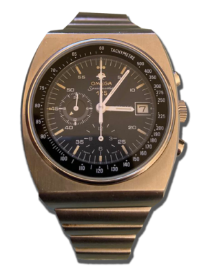 Chronographe vintage acier boîtier tonneau