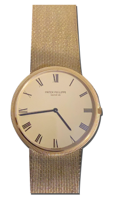 Montre vintage dorée bracelet maille