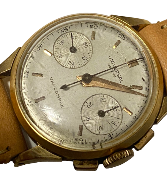 Chronographe vintage boîtier doré