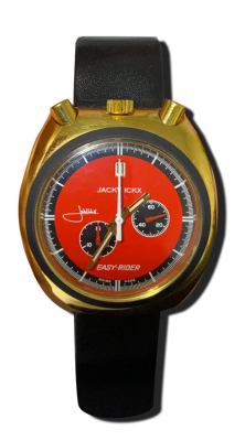 Montre vintage cadran rouge dorée