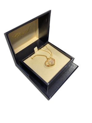 Pendentif cœur en or jaune – collier vintage – bijou luxe