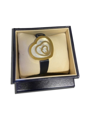 Montre-bijou cœur bracelet noir